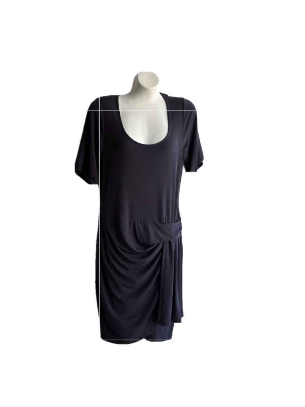 The Limited Blue Ruched Asymmetrical Sheath Dress size Small - Picture 2 of 6